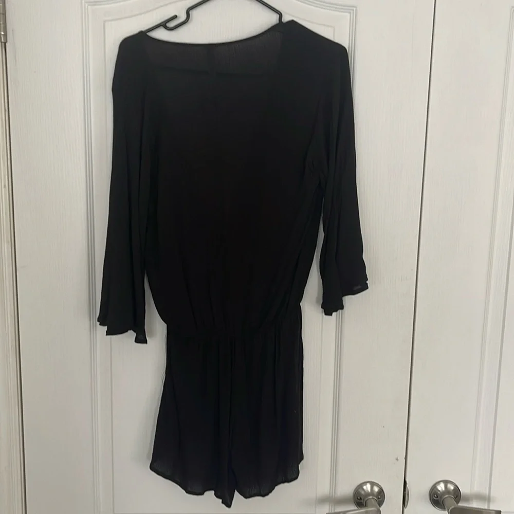 Elan Black Cover-up Romper NWT - Picture 5 of 7